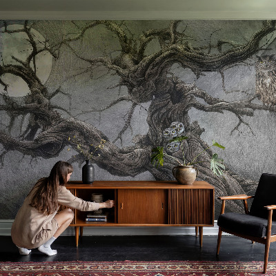 Motivtapete fürs Wohnzimmer Geheimnisvolle Eule