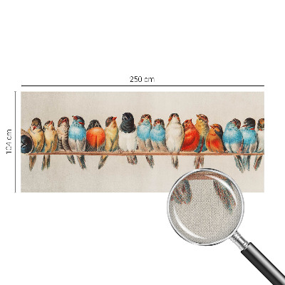 Selbstklebende Fototapete für die Wand Vögel auf einem Ast