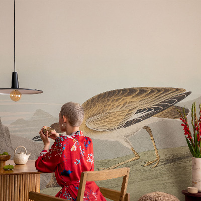 3D-Fototapete fürs Wohnzimmer Bergvogel