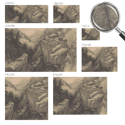 Motivtapete nach Maß Malerische Berge