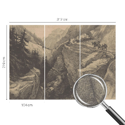 Motivtapete nach Maß Malerische Berge