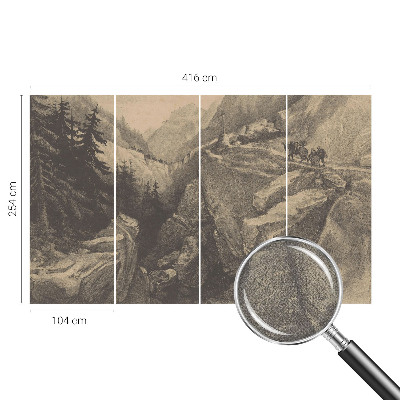 Motivtapete nach Maß Malerische Berge