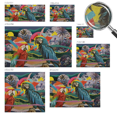 Motivtapete fürs Wohnzimmer Exotische Vögel