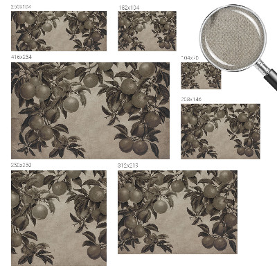 Selbstklebende Fototapete fürs Schlafzimmer Fruchtmuster