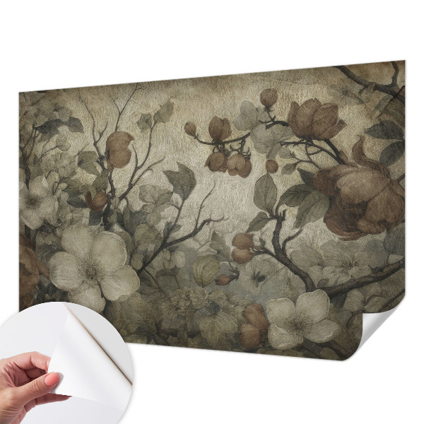 3D-Fototapete fürs Wohnzimmer Blumenschönheit