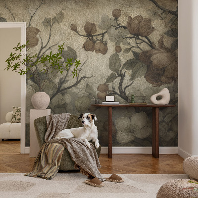 3D-Fototapete fürs Wohnzimmer Blumenschönheit