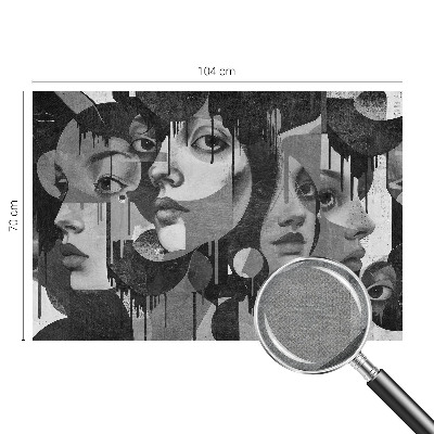 Vintage tapete Frauengesichter