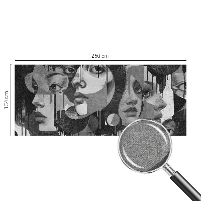 Vintage tapete Frauengesichter