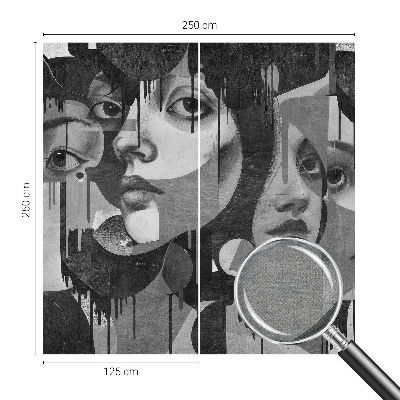 Vintage tapete Frauengesichter