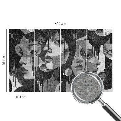 Vintage tapete Frauengesichter