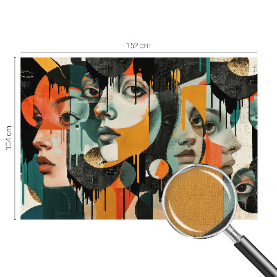 Selbstklebende Fototapete Bunte Gesichter