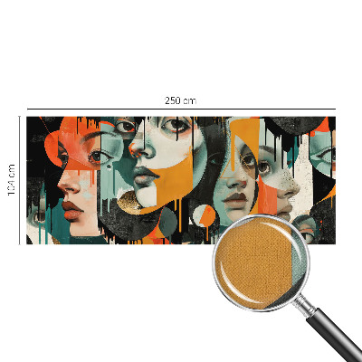 Selbstklebende Fototapete Bunte Gesichter