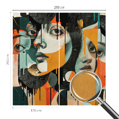 Selbstklebende Fototapete Bunte Gesichter