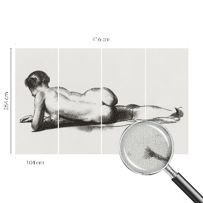 Selbstklebende Fototapete fürs Wohnzimmer Ein subtiler Akt