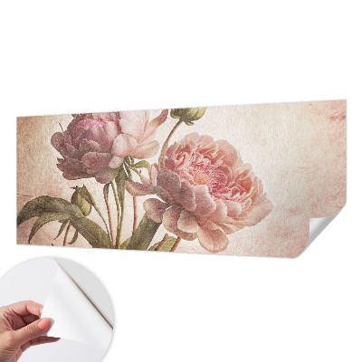 Selbstklebende Fototapete fürs Kinderzimmer Zarte Pfingstrosen