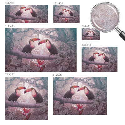 Fototapete in 3D-Optik Exotisches Paar