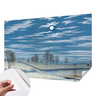 Motivtapete fürs Wohnzimmer Winterlandschaft