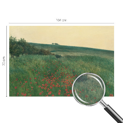 Hochwertige Bildtapete Mohnfelder