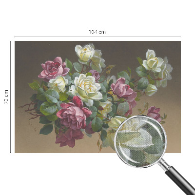 Selbstklebende Fototapete fürs Wohnzimmer Florale Eleganz