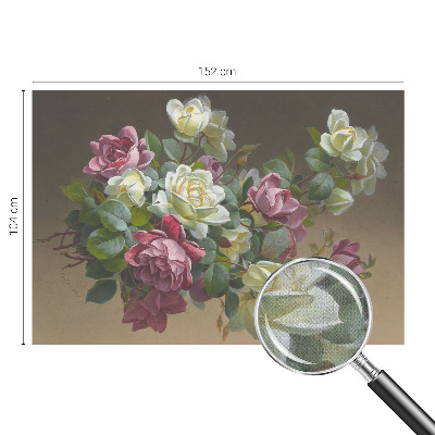 Selbstklebende Fototapete fürs Wohnzimmer Florale Eleganz