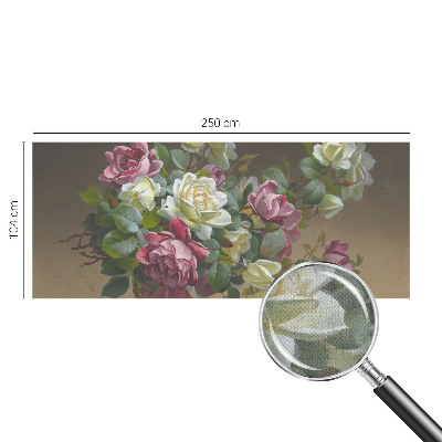 Selbstklebende Fototapete fürs Wohnzimmer Florale Eleganz