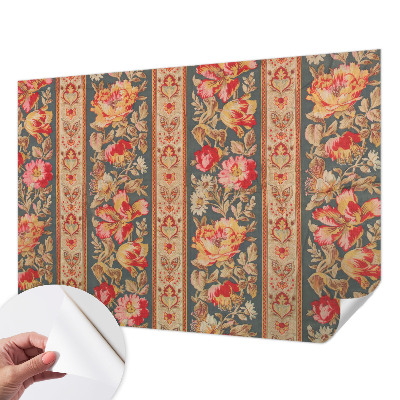 Selbstklebende Fototapete fürs Schlafzimmer Bunte Blumen