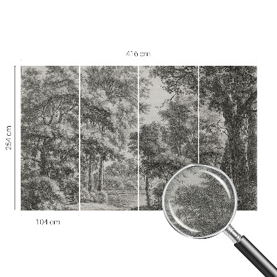 3D-Fototapete Waldlandschaft