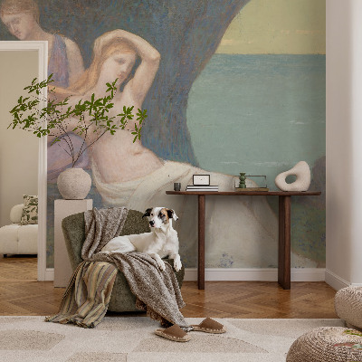 3D-Fototapete fürs Wohnzimmer Küstenszene