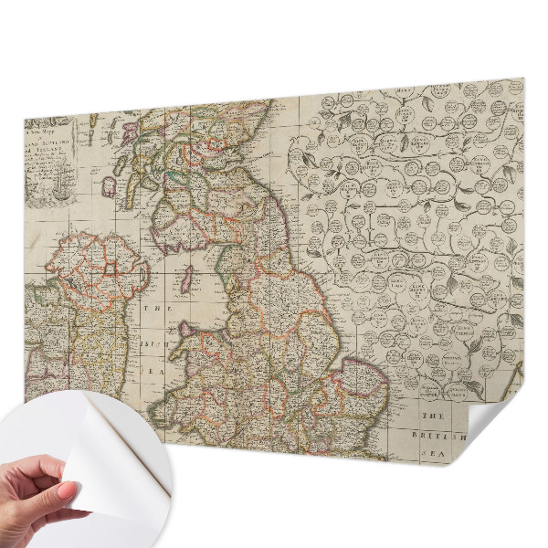 Selbstklebende Fototapete Antike Karte