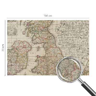 Selbstklebende Fototapete Antike Karte