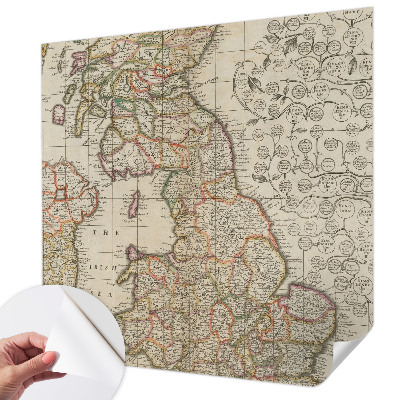 Selbstklebende Fototapete Antike Karte