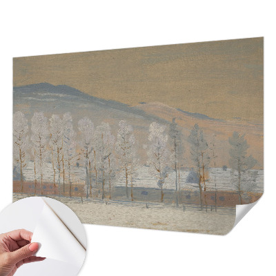 Selbstklebende Fototapete fürs Schlafzimmer Winterlandschaft