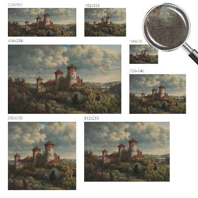 Selbstklebende Fototapete für die Wand Romantische Landschaft