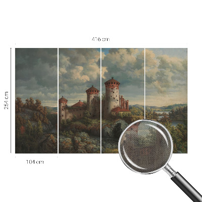 Selbstklebende Fototapete für die Wand Romantische Landschaft