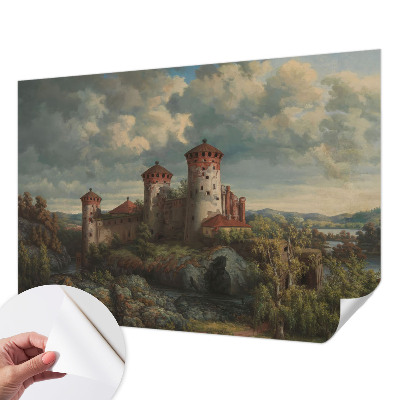 Selbstklebende Fototapete für die Wand Romantische Landschaft