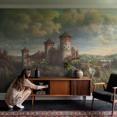 Selbstklebende Fototapete für die Wand Romantische Landschaft