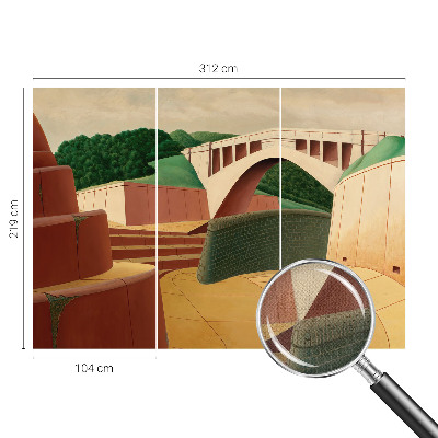 Selbstklebende Fototapete fürs Wohnzimmer Friedliche Landschaft