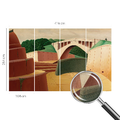 Selbstklebende Fototapete fürs Wohnzimmer Friedliche Landschaft