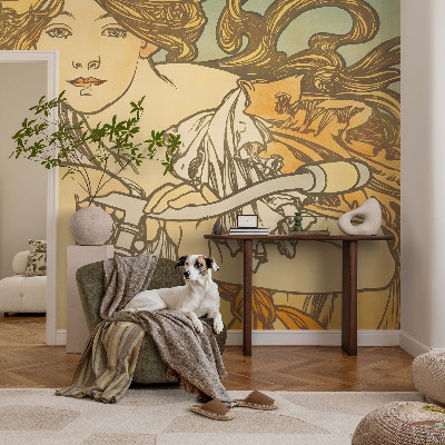 3D-Fototapete fürs Wohnzimmer Frühlingseleganz