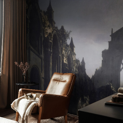 Selbstklebende Fototapete fürs Schlafzimmer gotische Ruinen