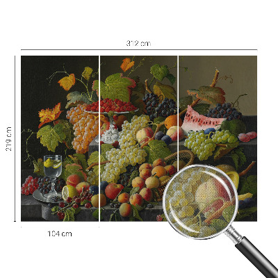 Fototapete in 3D-Optik Fruchtzusammensetzung