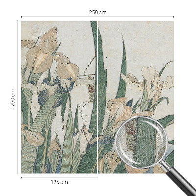 3D-Fototapete fürs Schlafzimmer Zarte Schwertlilien