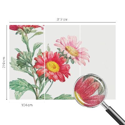 Moderne Fototapete nach Maß Zarte Blüten