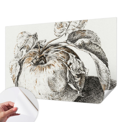 Selbstklebende Fototapete fürs Schlafzimmer Apfelblätter