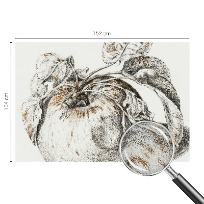 Selbstklebende Fototapete fürs Schlafzimmer Apfelblätter