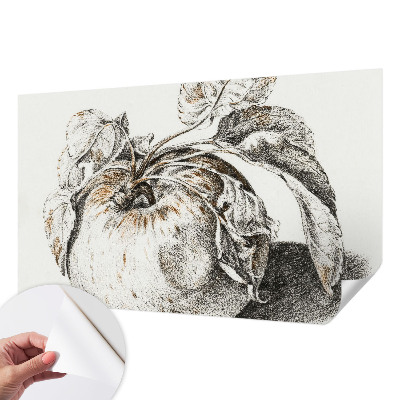 Selbstklebende Fototapete fürs Schlafzimmer Apfelblätter