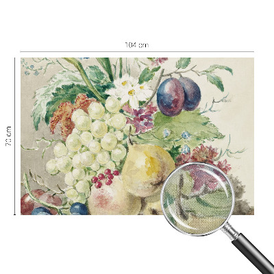 Selbstklebende Fototapete fürs Kinderzimmer Blüten und Früchte