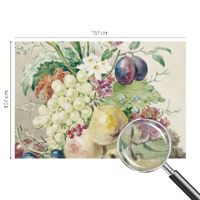 Selbstklebende Fototapete fürs Kinderzimmer Blüten und Früchte