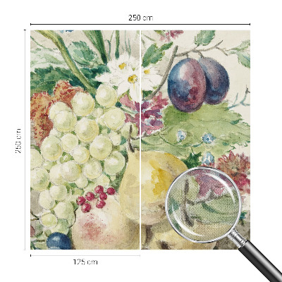 Selbstklebende Fototapete fürs Kinderzimmer Blüten und Früchte