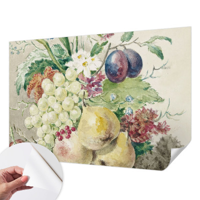 Selbstklebende Fototapete fürs Kinderzimmer Blüten und Früchte